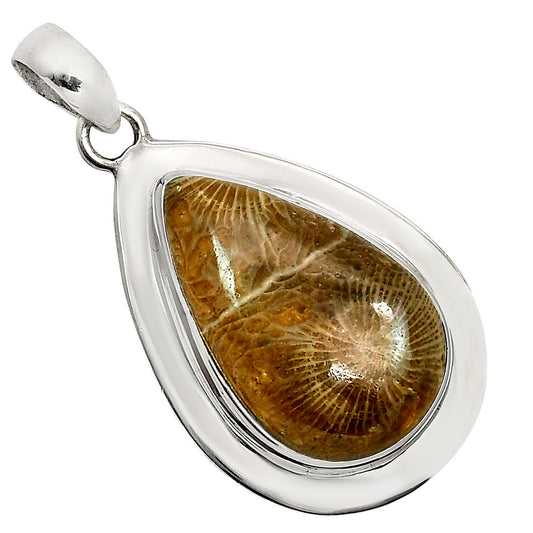 Flower Fossil Coral Pendant P-1076 SDP158246