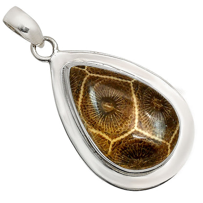 Flower Fossil Coral Pendant P-1076 SDP158248