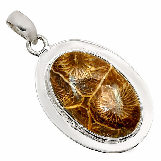 Flower Fossil Coral Pendant P-1076 SDP158249