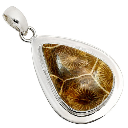 Flower Fossil Coral Pendant P-1076 SDP158250