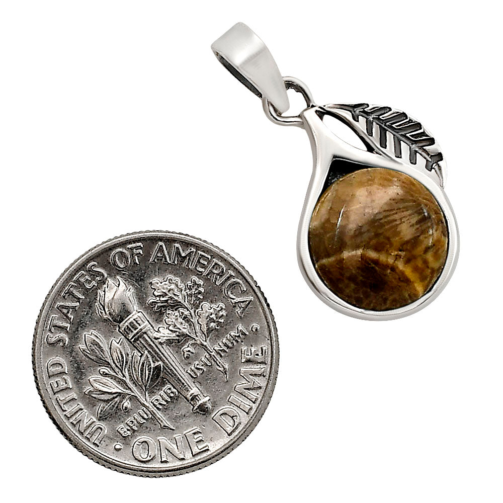 Flower Fossil Coral Pendant P-1105 SDP158353