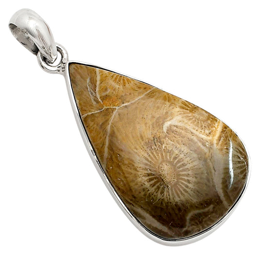 Flower Fossil Coral Pendant P-1001 SDP158406
