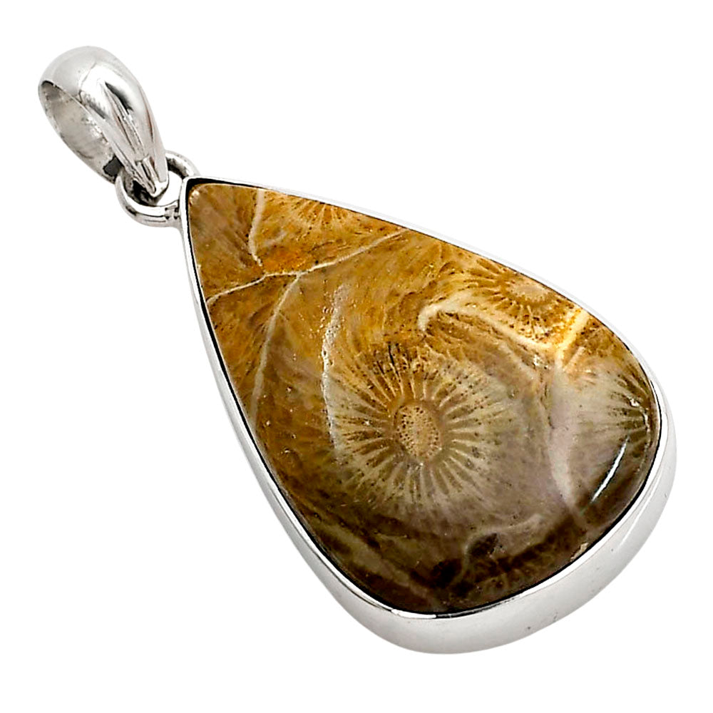 Flower Fossil Coral Pendant P-1001 SDP158406