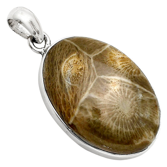 Flower Fossil Coral Pendant P-1001 SDP158427