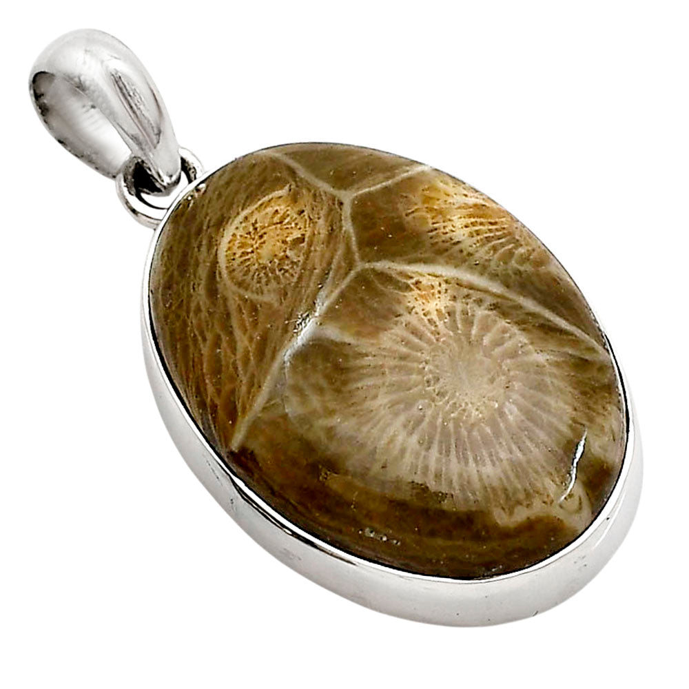 Flower Fossil Coral Pendant P-1001 SDP158427