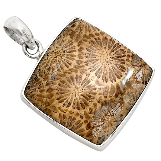 Flower Fossil Coral Pendant P-1001 SDP158428