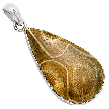 Flower Fossil Coral Pendant P-1001 SDP158454