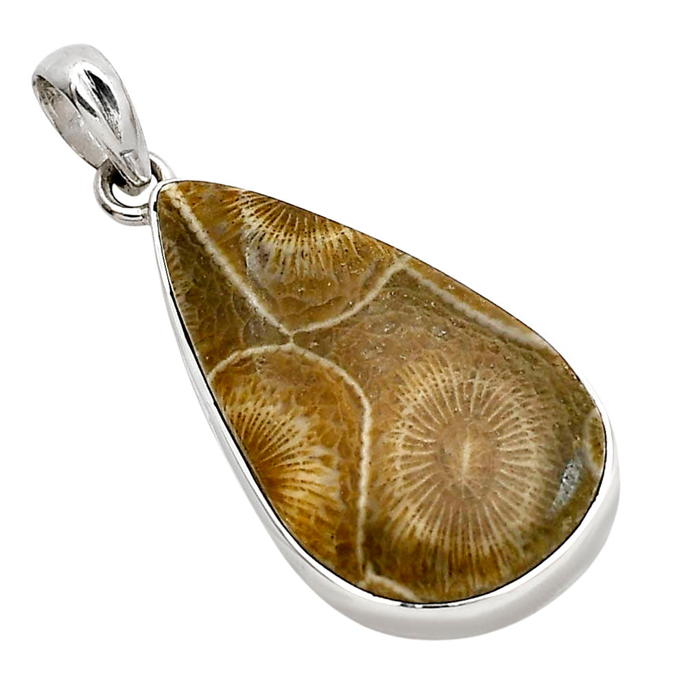 Flower Fossil Coral Pendant P-1001 SDP158454
