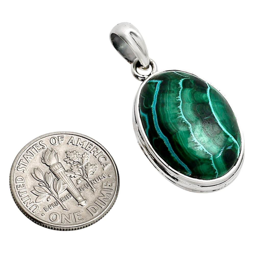 Azurite In Malachite Pendant P-1124 SDP158510