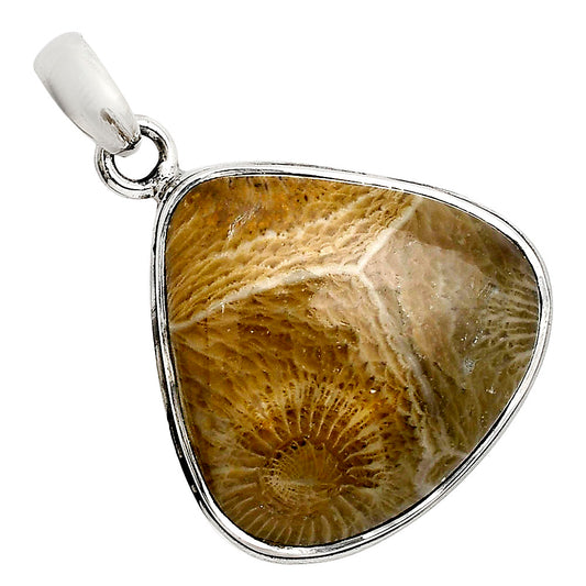 Flower Fossil Coral Pendant P-1124 SDP158512