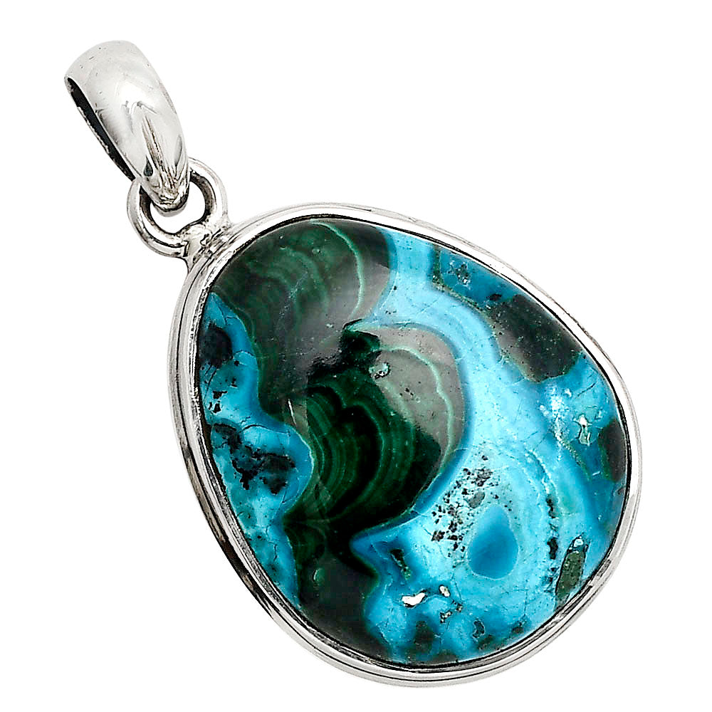 Azurite In Malachite Pendant P-1124 SDP158515