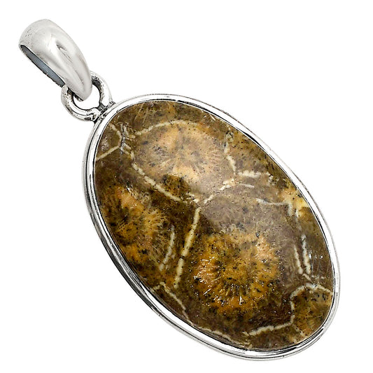 Flower Fossil Coral Pendant P-1124 SDP158517