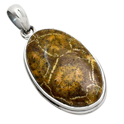 Flower Fossil Coral Pendant P-1124 SDP158517