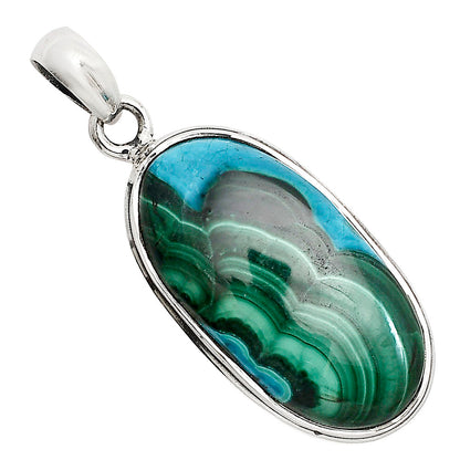 Azurite In Malachite Pendant P-1124 SDP158518