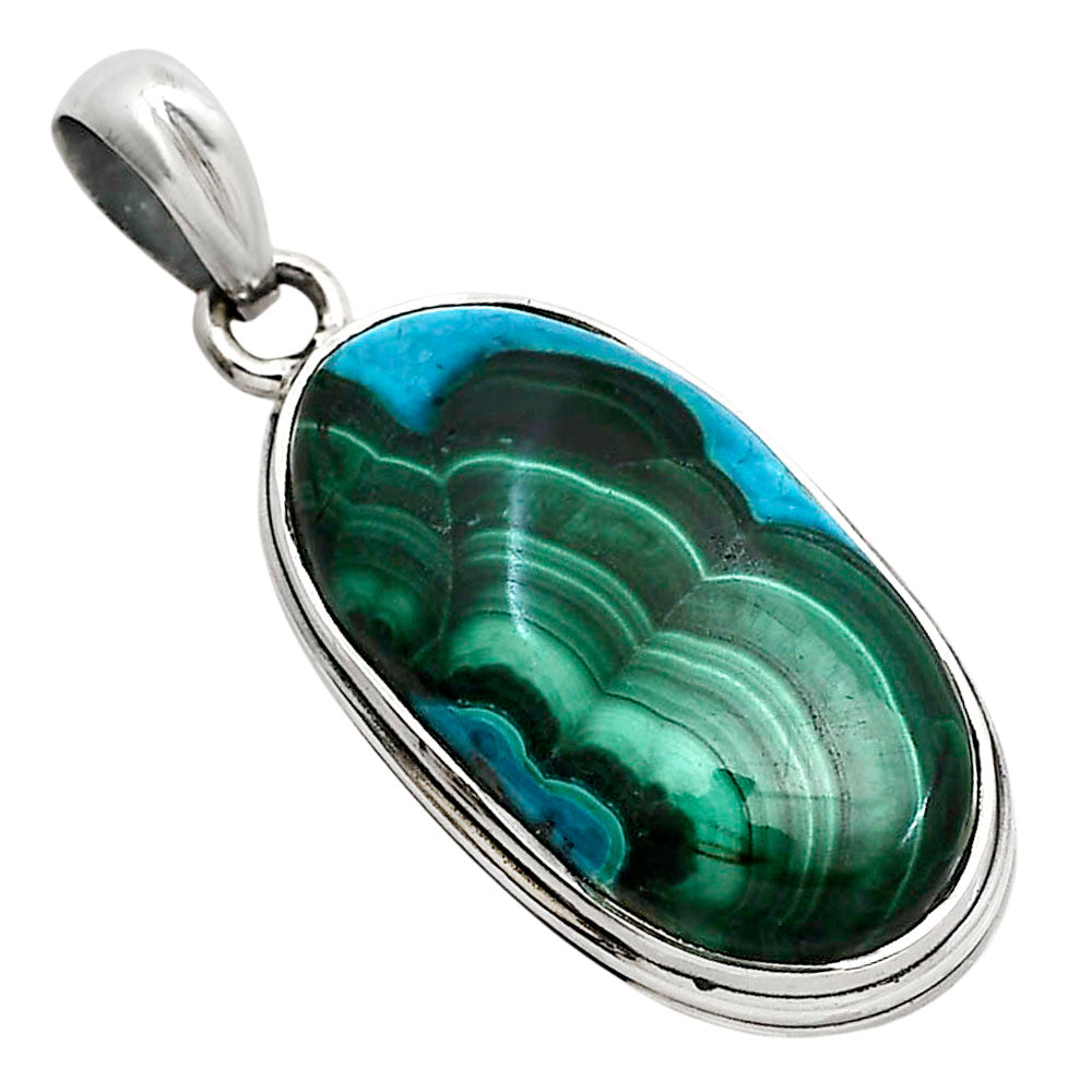 Azurite In Malachite Pendant P-1124 SDP158518