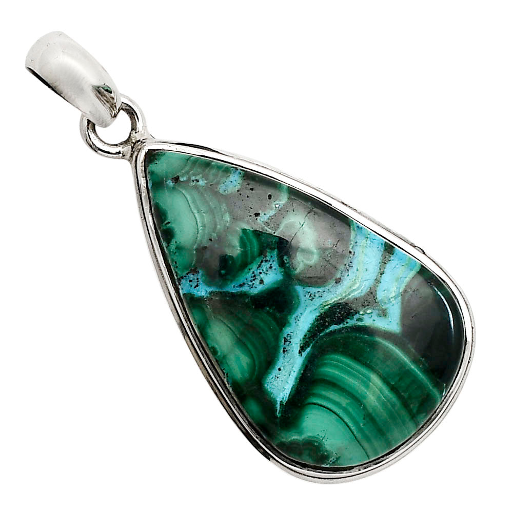 Azurite In Malachite Pendant P-1124 SDP158525