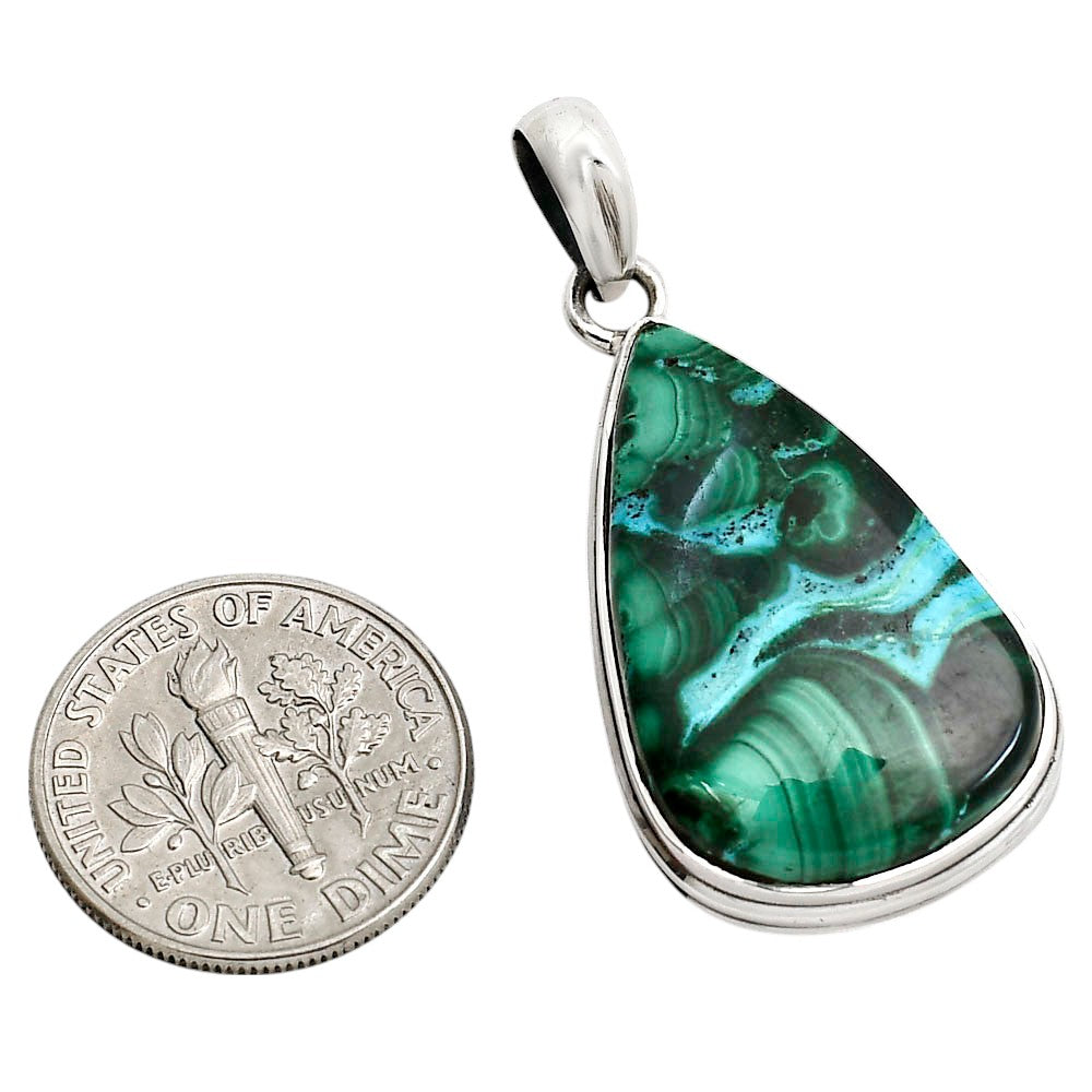 Azurite In Malachite Pendant P-1124 SDP158525