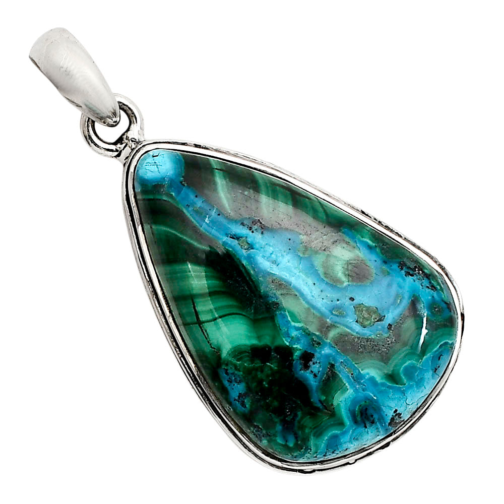 Azurite In Malachite Pendant P-1124 SDP158534