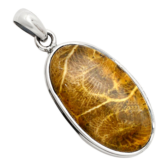 Flower Fossil Coral Pendant P-1124 SDP158535