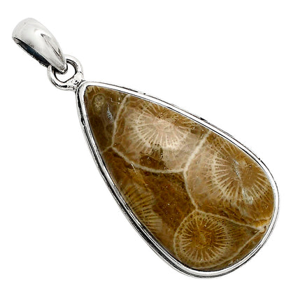 Flower Fossil Coral Pendant P-1124 SDP158541