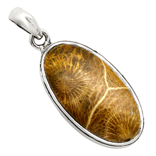 Flower Fossil Coral Pendant P-1124 SDP158543
