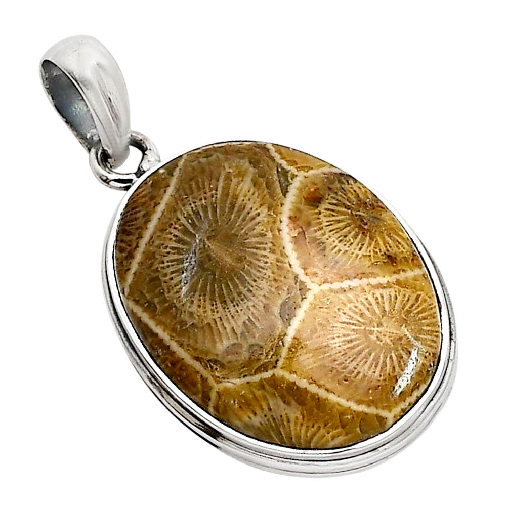 Flower Fossil Coral Pendant P-1124 SDP158546