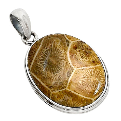 Flower Fossil Coral Pendant P-1124 SDP158546