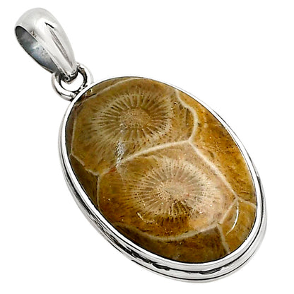 Flower Fossil Coral Pendant P-1124 SDP158550