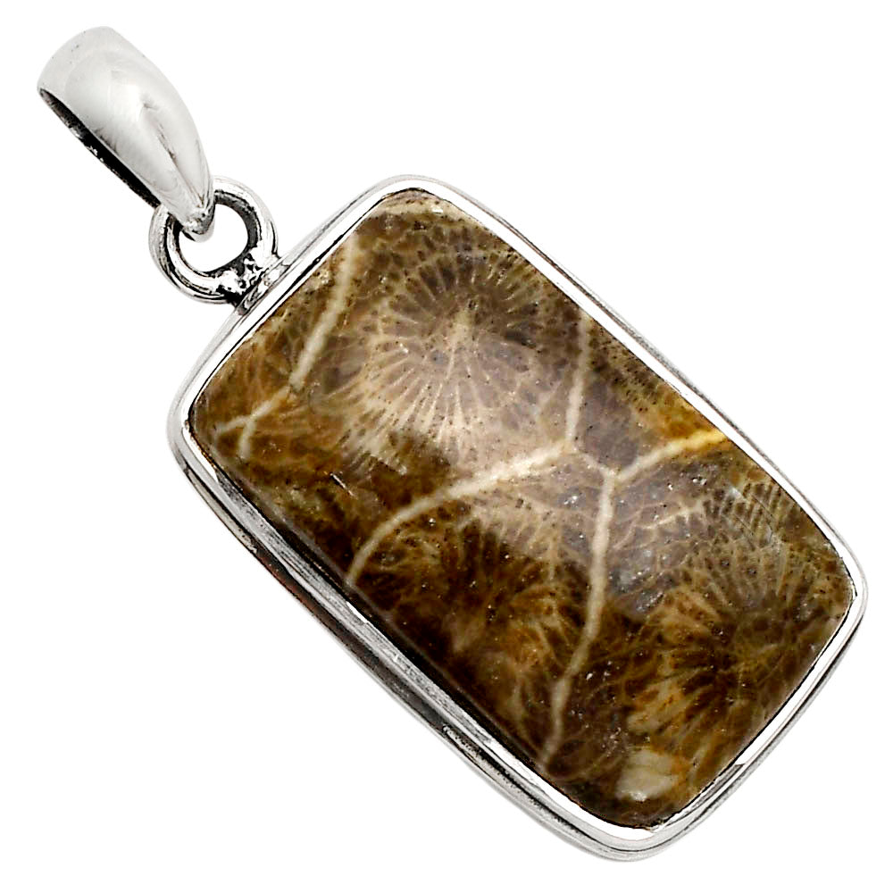 Flower Fossil Coral Pendant P-1124 SDP158554