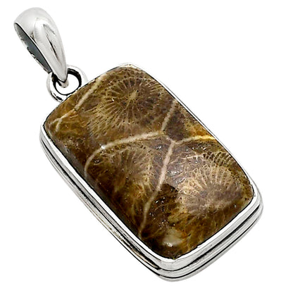 Flower Fossil Coral Pendant P-1124 SDP158554