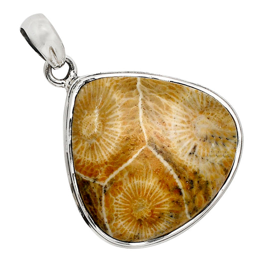 Flower Fossil Coral Pendant P-1124 SDP158569
