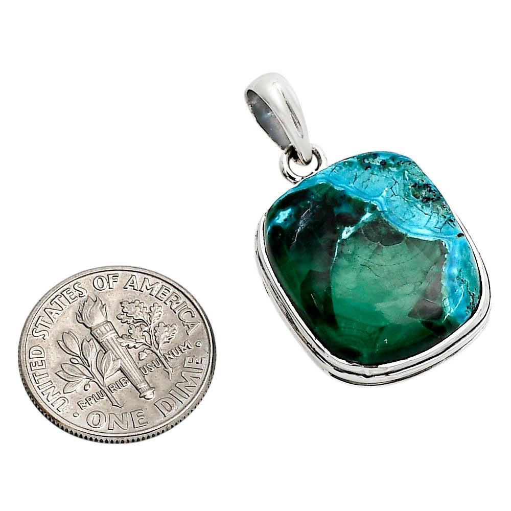 Azurite In Malachite Pendant P-1124 SDP158573