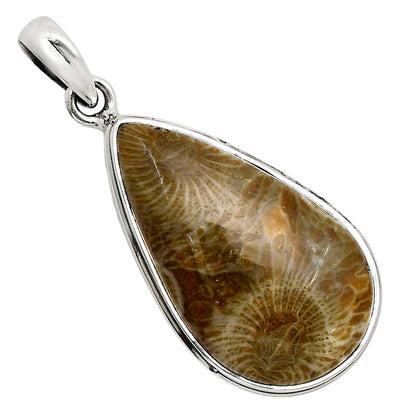 Flower Fossil Coral Pendant P-1124 SDP158574