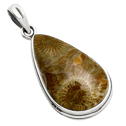 Flower Fossil Coral Pendant P-1124 SDP158574