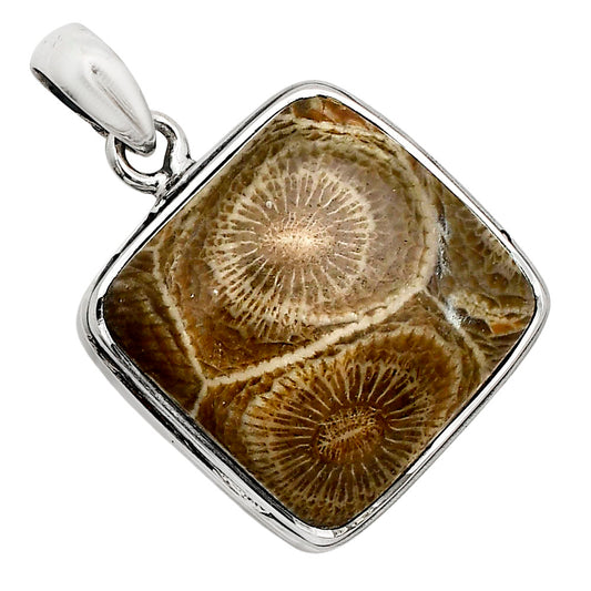 Flower Fossil Coral Pendant P-1124 SDP158585