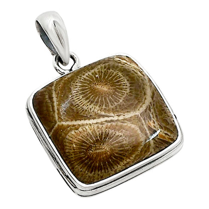 Flower Fossil Coral Pendant P-1124 SDP158585