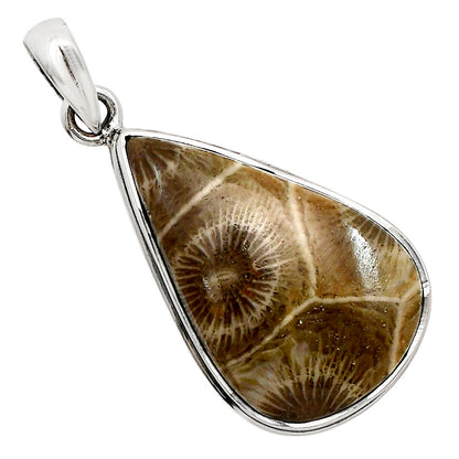 Flower Fossil Coral Pendant P-1124 SDP158592