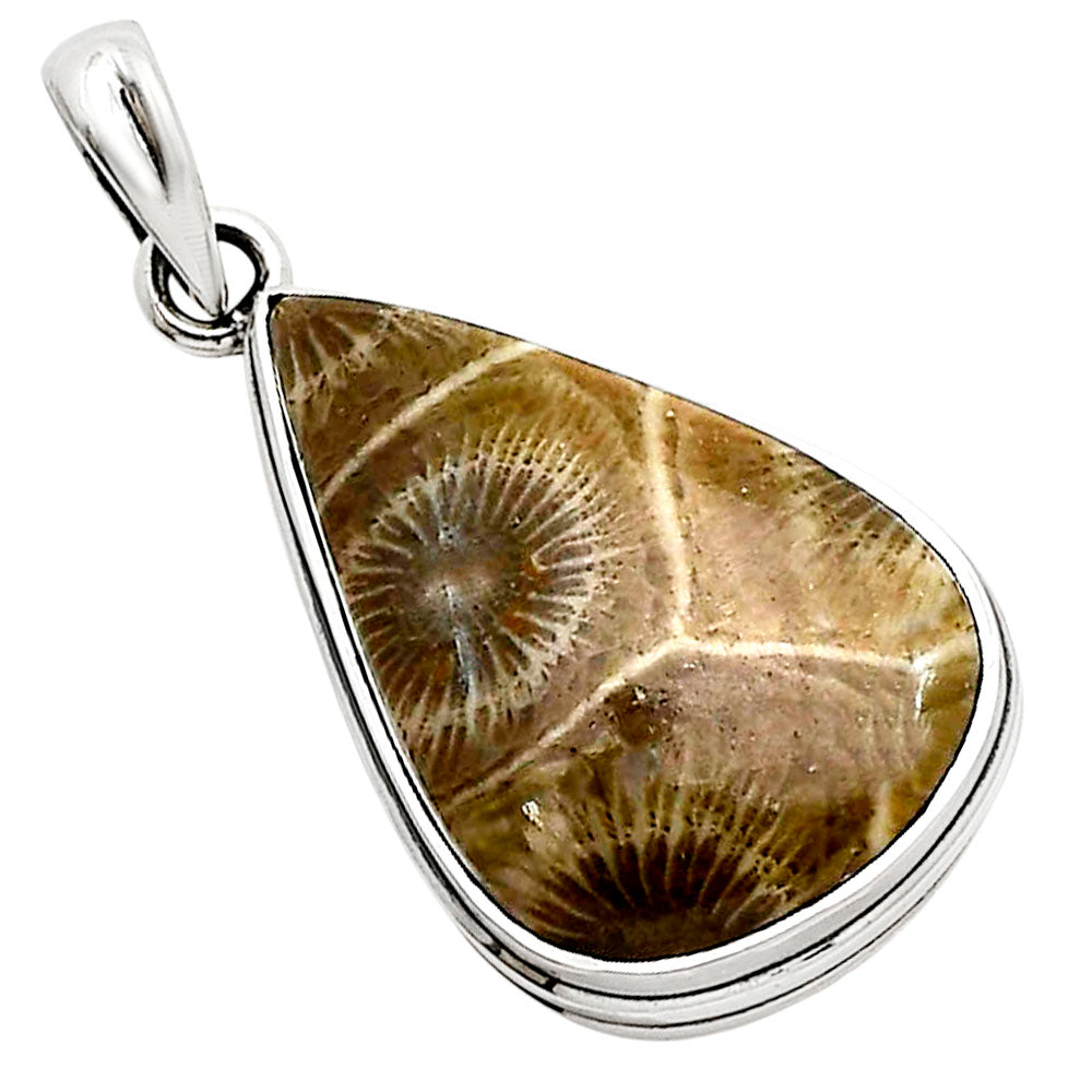 Flower Fossil Coral Pendant P-1124 SDP158592