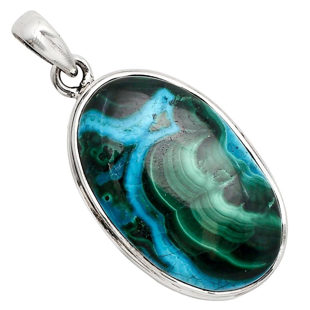Azurite In Malachite Pendant P-1124 SDP158593