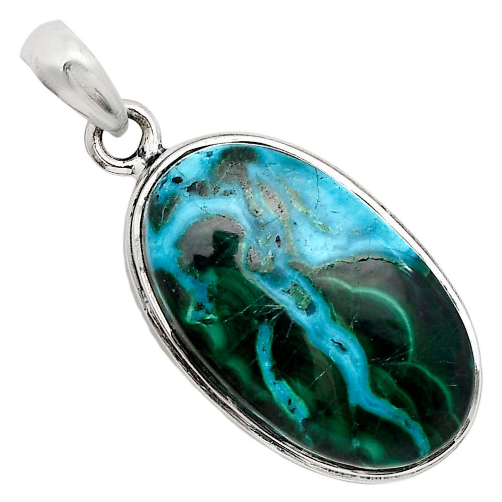Azurite In Malachite Pendant P-1124 SDP158595