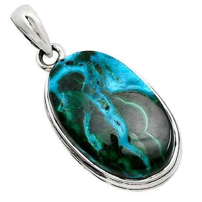 Azurite In Malachite Pendant P-1124 SDP158595