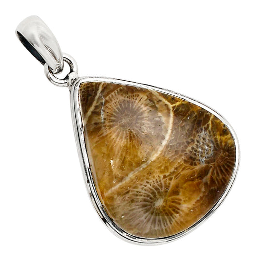 Flower Fossil Coral Pendant P-1124 SDP158596