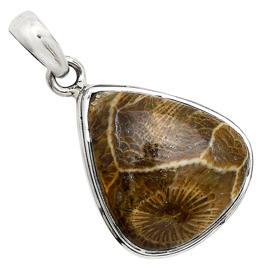 Flower Fossil Coral Pendant P-1124 SDP158599