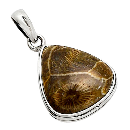 Flower Fossil Coral Pendant P-1124 SDP158599