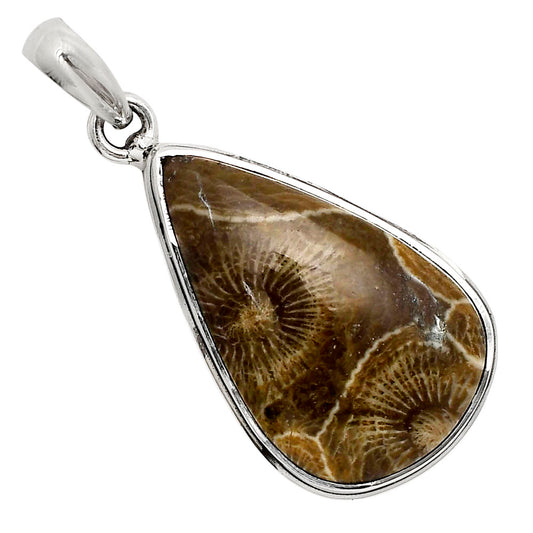 Flower Fossil Coral Pendant P-1124 SDP158602