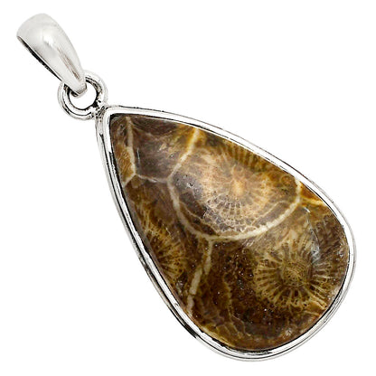 Flower Fossil Coral Pendant P-1124 SDP158606