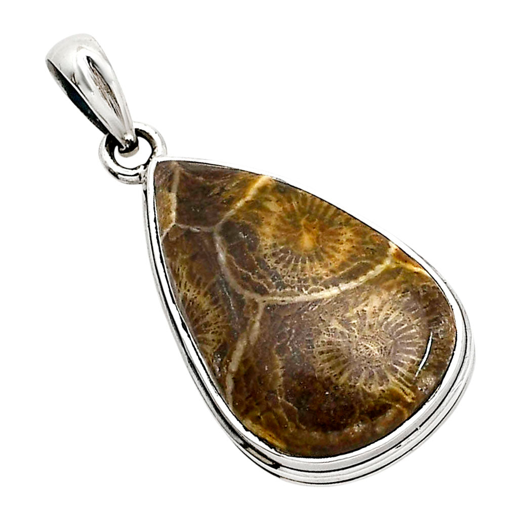 Flower Fossil Coral Pendant P-1124 SDP158606