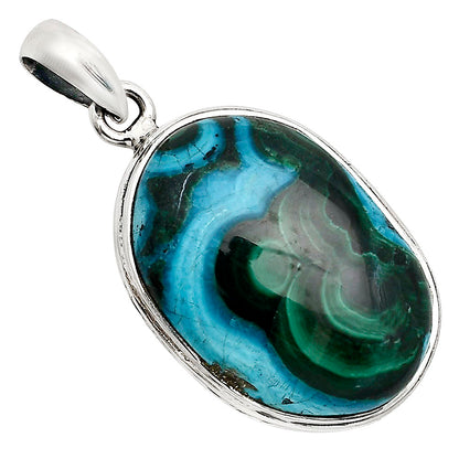 Azurite In Malachite Pendant P-1124 SDP158614