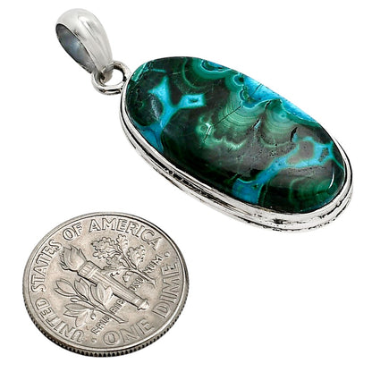 Azurite In Malachite Pendant P-1124 SDP158615