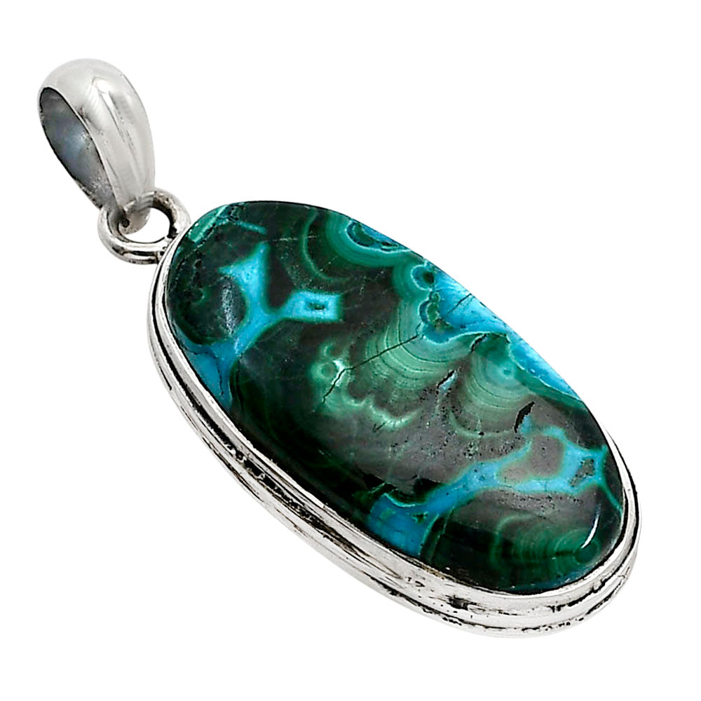 Azurite In Malachite Pendant P-1124 SDP158615